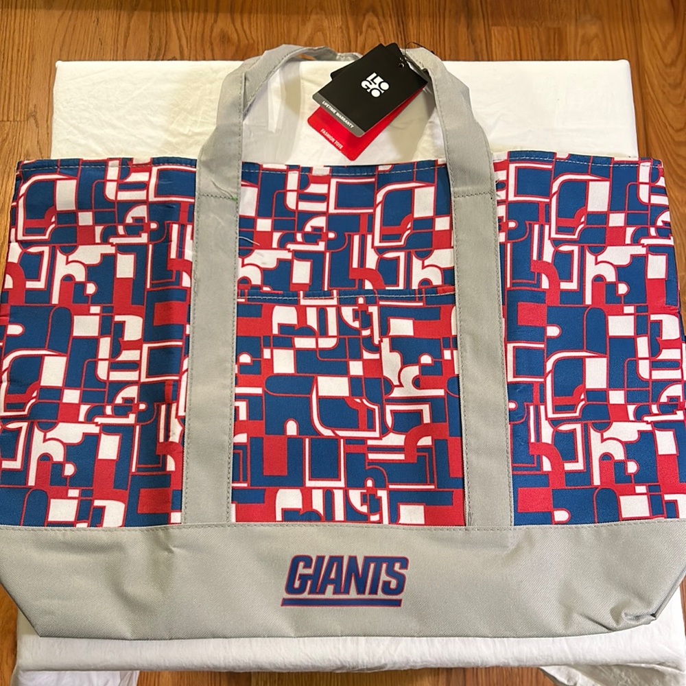 NWT NFL Giants Zipper Tote Bag